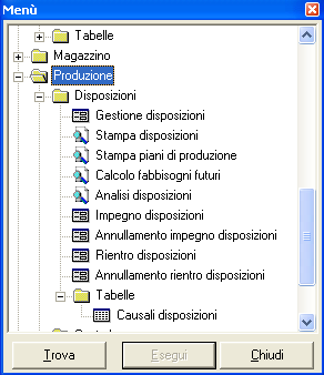 32 retta del componente sulla distinta scalare; gestione dinamica di più versioni della stessa distinta, in base a varie date di validità; utility generazione di una nuova distinta per copia di una