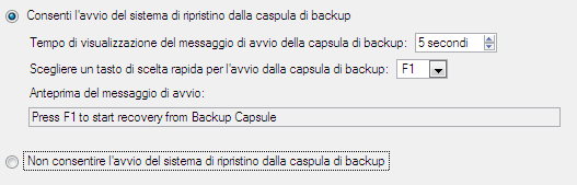 20 La creazione della capsula di backup avviabile su un disco MBR genererà un MBR sovrascrivibile, pertanto in caso di boot manager di terze parti, l'mbr sarà rimosso.