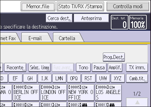 4. Fax Stampa manuale del giornale Per stampare il Giornale manualmente, scegliere il metodo di stampa: "Tutto", "Stampa per nr. file" o "Stampa per utente".