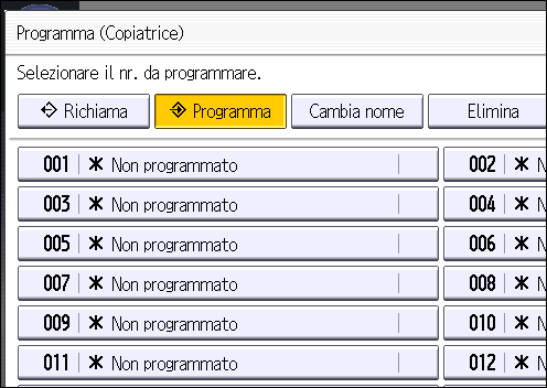 2. Prima di iniziare 1. Premere il tasto [Home] in alto a sinistra sul pannello di controllo e quindi l'icona [Copiatrice] sulla schermata [Home]. IT CJS113 2.