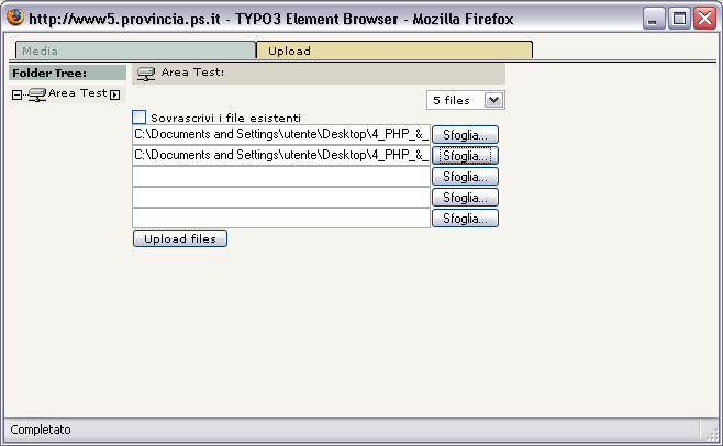 Figura 5.6: Ricerca per tipo Figura 5.7: Selezione file Figura 5.