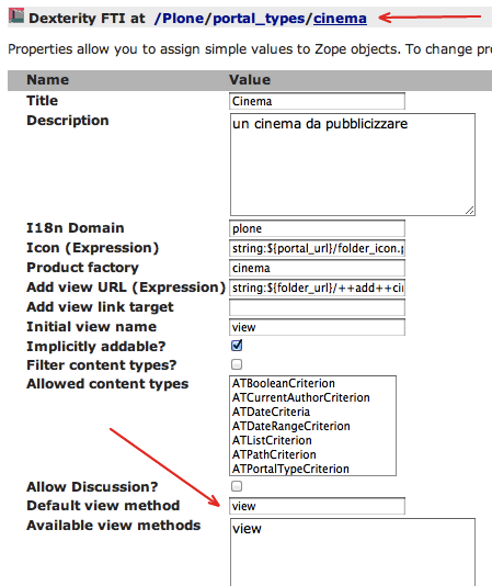 gestire le Factory Type Informations Alcune configurazioni di registro resistono nella ZMI In portal_types è possibile gestire i portal