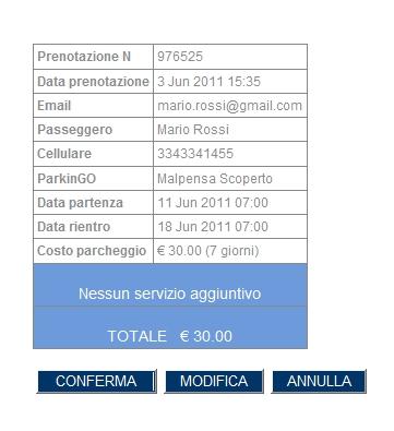 Parcheggi: Il motore Parcheggi offre la possibilità di prenotare il Parcheggio nei principali aeroporti Italiani o nelle zone limitrofe. I prezzi sono da considerarsi al netto di commissione.