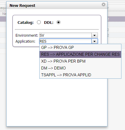 DDLChanger DDLChanger LUW UI WEB L utente predispone la richiesta indicando : La tipologia «DDL» o «Catalog» L ambiente «source» nel caso in cui si tratti di richiesta di tipo «DDL» e quindi l