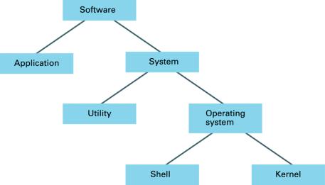 Software di sistema Suddivisione del software Sistema operativo Software di utilita : aumenta le funzionalita del SO Es.