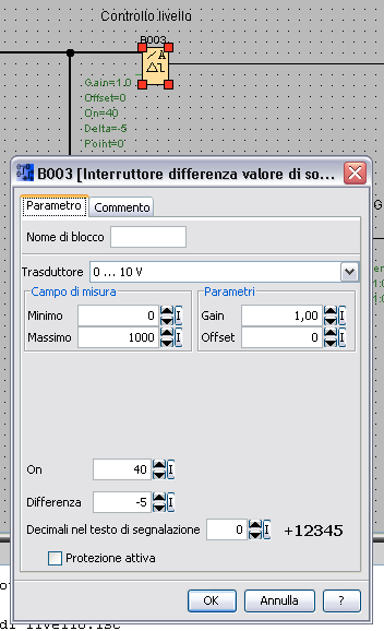 Differenza in Figura 15). [Per maggiori informazioni sulla gestione dei valori analogici fare riferimento all appendice 4.