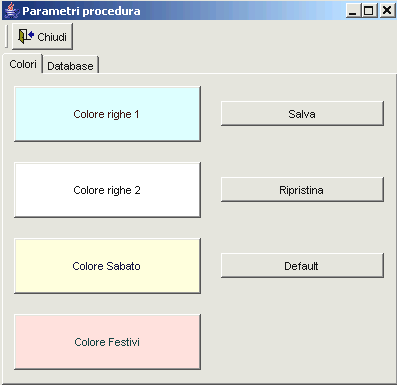 Parametri Procedura E possibile configurare le opzioni della procedura.