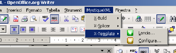 Installazione e configurazione Figura 13: Menù di X-Template 2.7 X-Template Cliccate sul menù mystiquexml -> X-Template -> Configura.