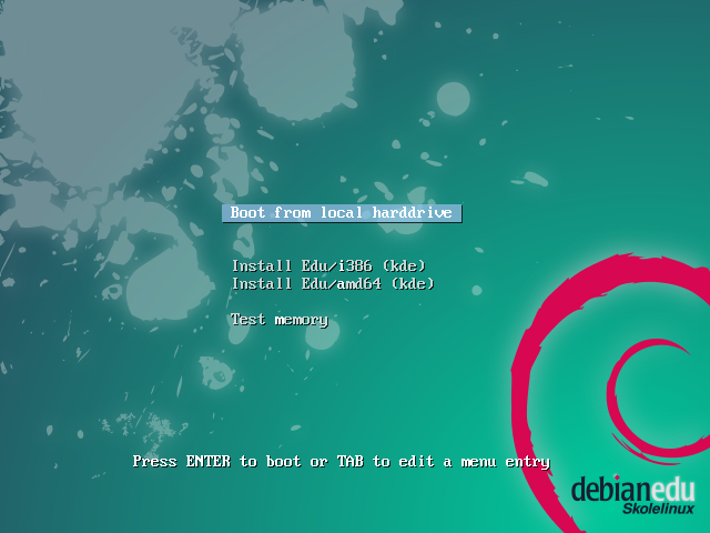 6 INSTALLARE E SCARICARE 6.4 Installare Debian Edu 6.4.5 Installazione in rete (PXE) e avvio dei client senza dischi Per questo metodo di installazione è necessario avere un server principale in esecuzione.