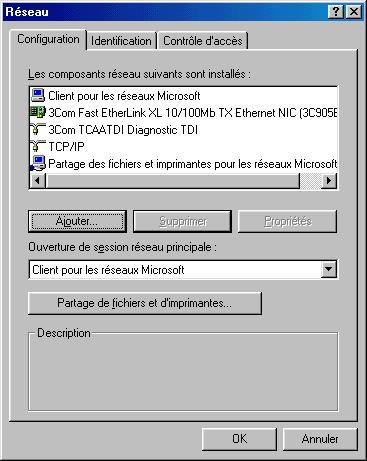 Per un client di tipo Win98 abbastanza per configurare windows!