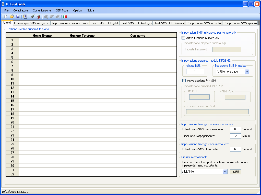 DFGSM3: manuale di programmazione R.1.