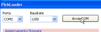 8 Aggiornamento del firmware 8.1 Utilizzo del tool PickLoader PickLoader è il software che consente di aggiornare il firmware all interno degli inseguitori solari.