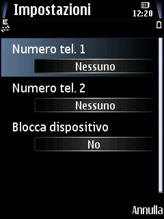 Kaspersky Mobile Security per sistema operativo Symbian 31 2.1.7.2. Impostazioni della funzione Controllo SIM Per configurare le impostazioni della funzione Controllo SIM, accedere alla scheda Antifurto.