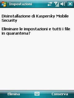 Kaspersky Mobile Security PER Microsoft Windows Mobile 67 Figura