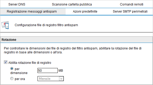 Schermata 88: Rotazione file di registro 2.