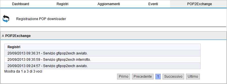 Gli eventi GFI MailEssentials sono disponibili anche dal Visualizzatore eventi di Windows al percorso Registri applicazioni e servizi > GFI MailEssentials. 4.1.