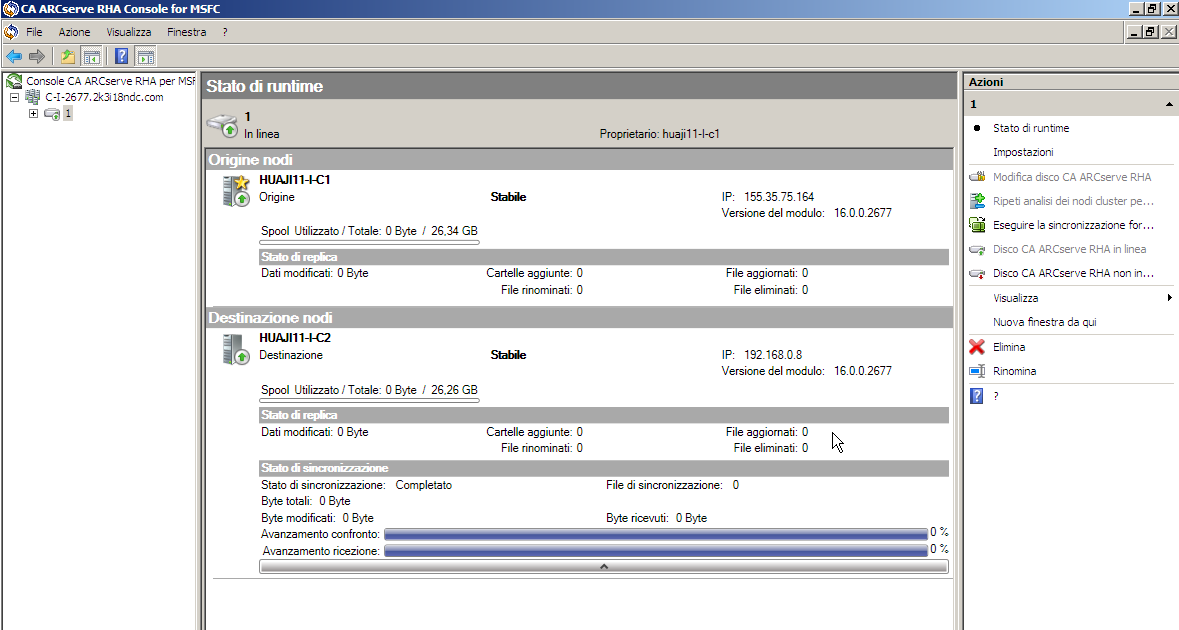 Distribuzione dei componenti CA ARCserve RHA per il supporto cluster Avvio di CA ARCserve RHA per il cluster di failover Microsoft Dopo aver eseguito l'installazione, è possibile avviare il software