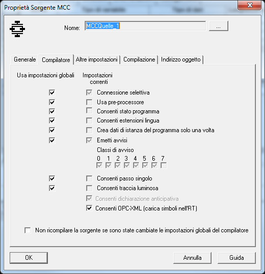 4.6 Variable Provider Figura 4-87 Disponibilità delle variabili OPC XML-DA Nota L'attivazione di OPC-XML vale anche per le variabili in KOP/FUP e per i programmi ST.