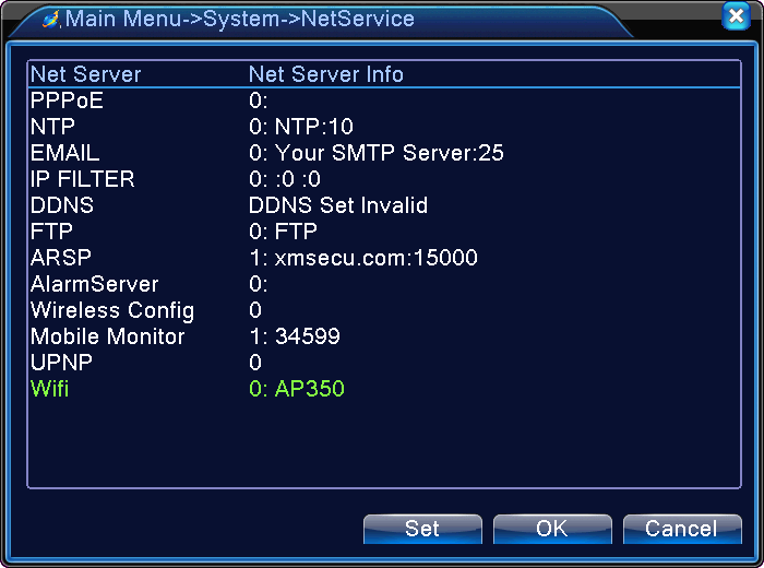 DHCP Enable Ottiene automaticamente l indirizzo IP ( non consigliato) Nota: Il server DHCP è preinstallato. IP address Imposta l indirizzo IP. Predefinito: 192.168.1.10.