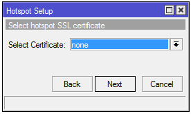 3. configurare il gruppo di indirizzi (Address Pool) gli indirizzi IP, messi a disposizione agli utenti: FIG. 20 - HOTSPOT SETUP STEP 3 4.