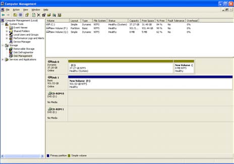 Gestione disco di Windows formatta e suddivide l'unità in partizione in base alle impostazioni selezionate e visualizza l'unità in Risorse del computer