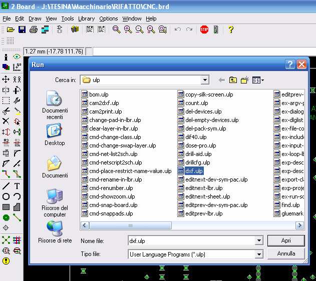 .. Conversione del file dxf in formato G CODE per la lavorazione con software