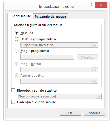 Le Azioni Come detto qualche capitolo fa, il plus delle presentazioni multimediali è l ipertestualità.