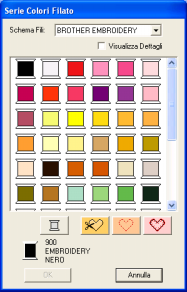 Disposizione dei disegni da ricamo (Layout & Editing) Modifica dei punti di ingresso/ uscita per ogni colore del disegno/punto 1. Fare clic su nella Casella degli strumenti.