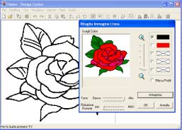 Guida di apprendimento passaggio 2 Estrazione dei contorni selezionando i colori Dopo aver aperto l'immagine, passeremo alla fase Immagine linea, dove si potranno selezionare i colori da utilizzare