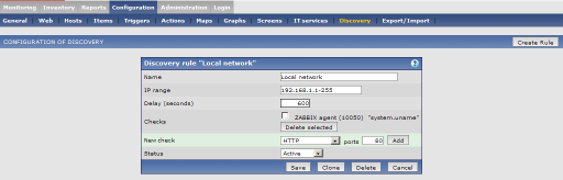 dai quali l host dovrà ereditare le caratteristiche (Items, Applications, Triggers, Graphs) ivi definite.