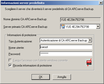 Accesso a CA ARCserve Backup Come accedere a CA ARCserve Backup 1. Aprire Manager Console di CA ARCserve Backup.