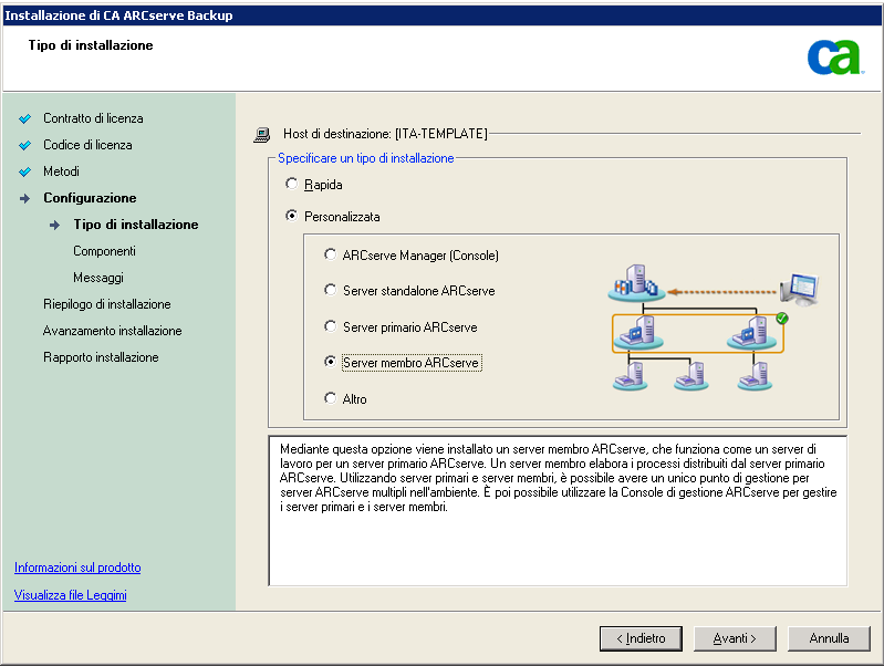 Procedure consigliate per l'aggiornamento di CA ARCserve Backup da una release precedente Agente per Microsoft SQL Server di CA ARCserve Backup Consente di proteggere il database CA ARCserve Backup.