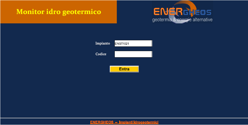 9289091 MONITORAGGIO E CONTROLLO REMOTO DI IMPIANTO IDRO/GEOTERMICO A POMPA DI CALORE