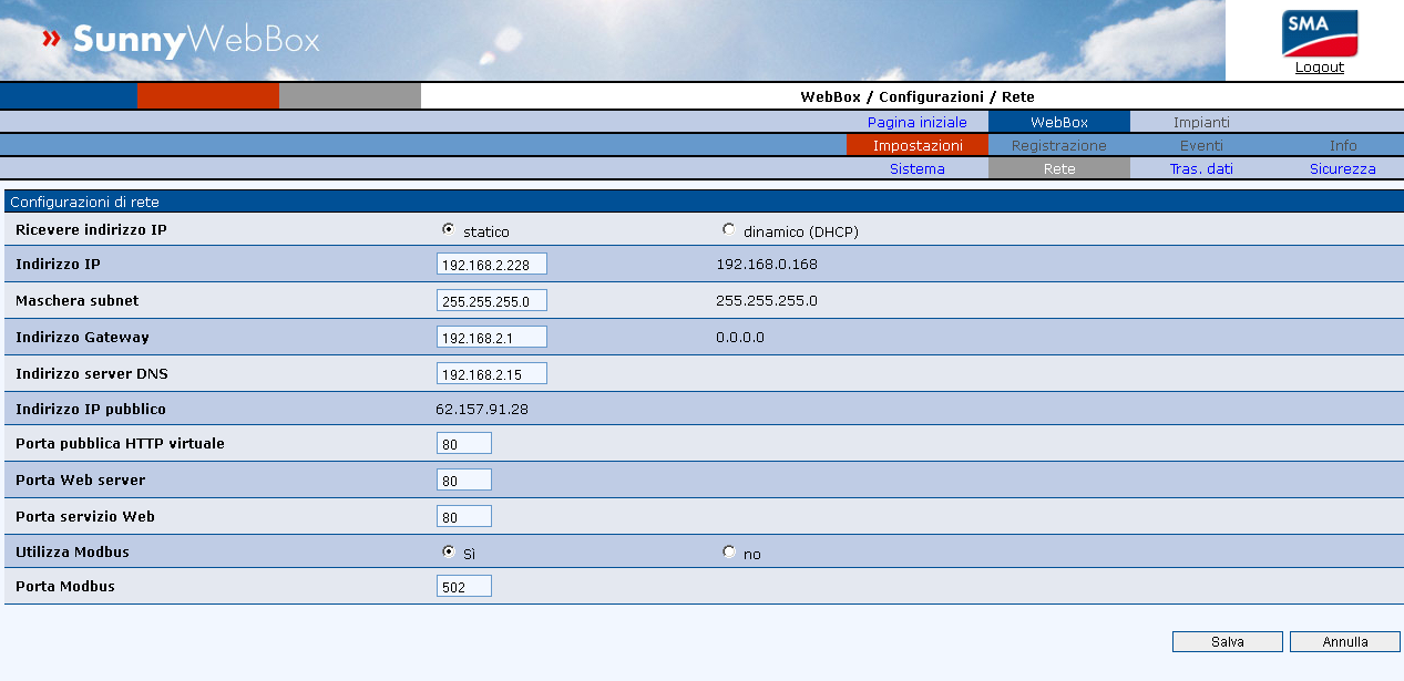 Sunny WebBox RS-485: