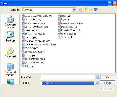 2.2.5.2. Foto Animale - Inserimento A ciascun animale possiamo associare una foto.