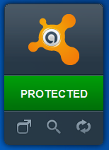 Se si utilizza Windows Vista o versioni successive, con l'opzione barra laterale, potrete anche vedere l'icona di avast nella barra laterale.