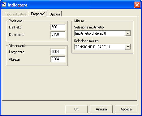 Selezioniamo il pulsante con l indicatore a lancetta e successivamente clicchiamo sul pulsante Inserisci nuovo indicatore.