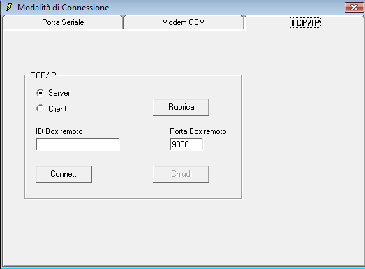 5.2.3 TCP/IP NETLink In questa sezione vengono riportate le impostazioni necessarie per la connessione in remoto alle schede di controllo tramite una rete internet o intranet con l utilizzo del