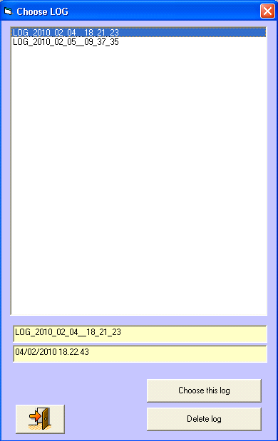 Elaborazione Dati Scegliere la Sessione di Lavoro di interesse e cliccare sul pulsante P6: ora è possibile graficare e salvare in un file.xls i dati immagazzinati.