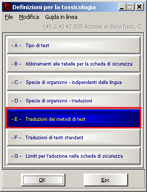 ChemGes Update 1/2015 / pagina 36 Il punto Lingua principale delle denominazioni di sostanze nell SDS e Etichetta nonchè per frasi e titoli dell SDS permette di utilizzare una lingua alternativa per