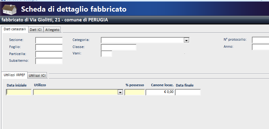 ATTENZIONE: poiché l abitazione principale non è più assoggettata ad ICI, potremmo anche non caricarla.