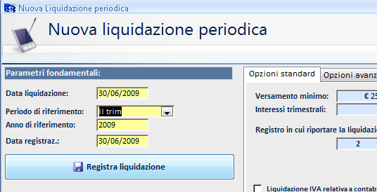 sul pulsante REGISTRA LIQUIDAZIONE.