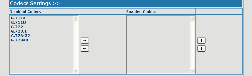 La pagina Voip permette di stabilire tutti i protocolli, gli account, gli indirizzi dei server per la registrazione delle linee telefoniche IP.