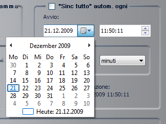 mezzogiorno a partire da lunedì prossimo: Con l ausilio del calendario selezionare il prossimo lunedì ed impostare l orario di inizio alle ore 12:00.