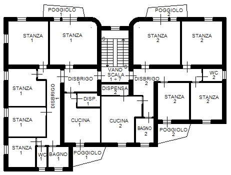 Stesura planimetria (Piano di Casa materialmente divisa) La planimetria che rappresenta il piano di casa materialmente divisa è un documento grafico che rappresenta le Porzioni Materiali di una P.ed.