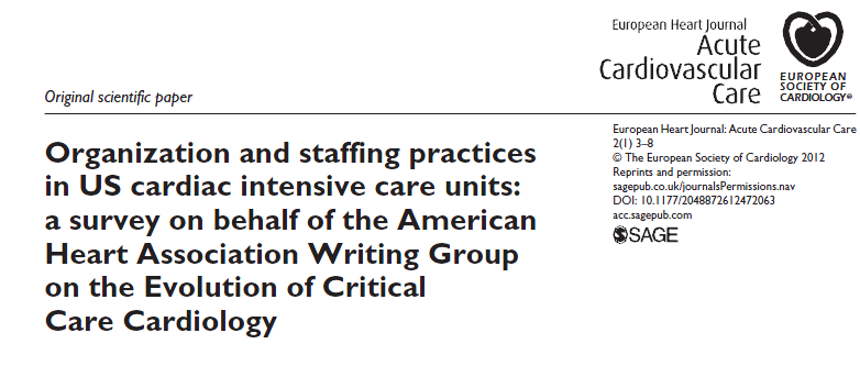 We conducted a survey of 123 medical directors of ICUs caring for cardiac patient A majority of hospitals utilized a dedicated CICU (68%) and approximately half of those hospitals employed a closed