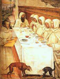 DIETA NEI MONASTERI I monaci seguivano una dieta molto rigida basandosi su regole ben precise: Assenza di carne; Rinuncia all