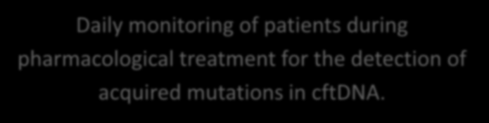 Aim of the study Acquired resistance determines tumor progression Metastatic tumors have different genetic clones One drug-therapy could not be