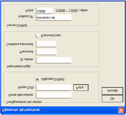 RASplus (Remote Administration System Plus) Menu Opzione Fare clic sul menu Opzione per impostare le informazioni sul DVR, la visualizzazione dello stato del dispositivo e la visualizzazione del nome