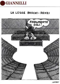 Andiamo dal Capo dello Stato non per disquisire di procedure, ma per un allarme fondato e grave BULLO DI QUARTIERE Matteo Renzi sta giocando a far credere che a Roma gli tocchi sbarazzarsi di gufi e